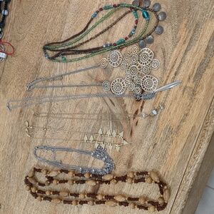 7 Bohemian Multicolored Necklace Bundle